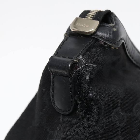 GUCCI GG Canvas Hand Bag 2way Black Gold 247902 Auth 91392 - Picture 5 of 16